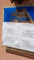 Bar Pizzeria Ristorante Cimone menu