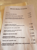 Baita Il Cervo menu