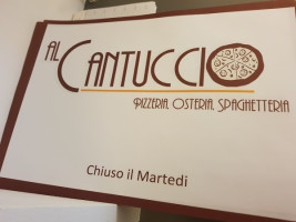 Al Cantuccio menu