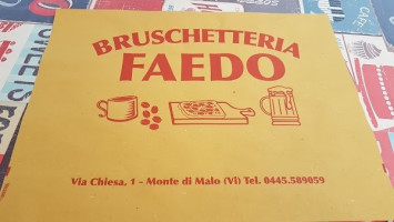 Bruschetteria Faedo Da Carlo menu