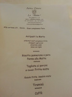 Antica Osteria La Matta menu