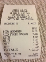 Albergo Calalzo Bar Ristorante Pizzeria menu