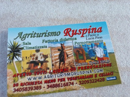 Agriturismo Ruspina menu