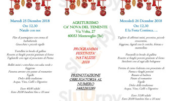 Cà  Nova Del Tenente menu