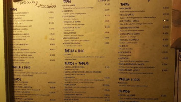 Andalucia Espaà±ol menu