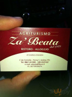 Agriturismo Za' Beata menu