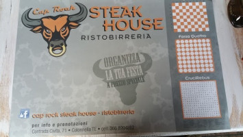 Cap Rock Steak House menu