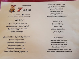 Baita 7 Nani menu