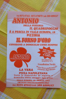 Il Forno D'oro menu