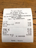 Franzbar menu