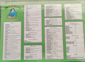 Mamma's Pizza menu