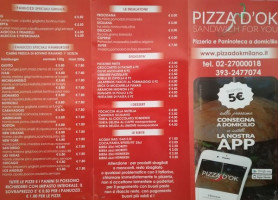 Pizza D'ok menu