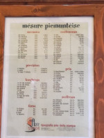 Trattoria Tarello menu