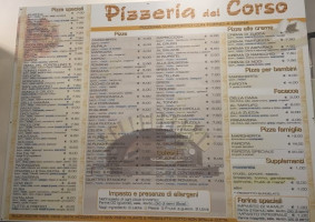 Pizzeria Del Corso menu