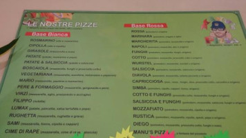 Manu's Pizza menu