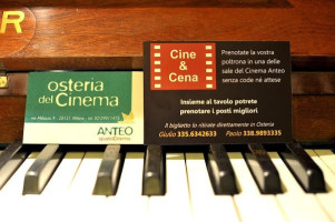 Osteria Del Cinema menu