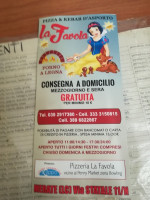 La Favola menu