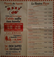 Pizzeria A Taglio Mary Jo menu