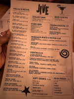 Jive Kitchen menu