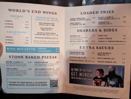 The World's End menu