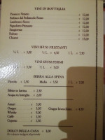 Osteria La Casa Di Campagna menu