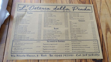 L'osteria Della Piada menu