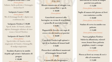 Tirolese menu