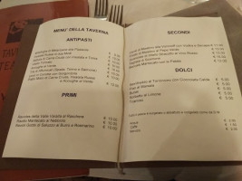 Taverna Del Teatro menu