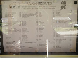 Pizzeria Vidor menu