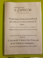 Il Capriccio menu