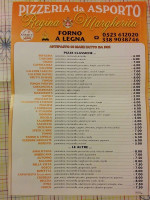 Regina Margherita menu