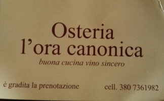 Osteria L'ora Canonica outside