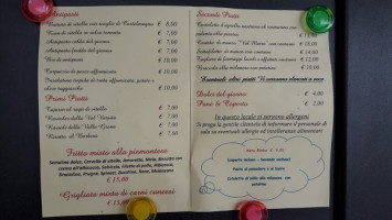 Ceretto menu