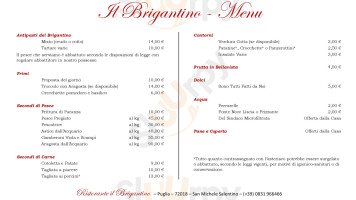 Il Brigantino menu