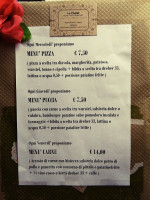 Lo Chalet menu