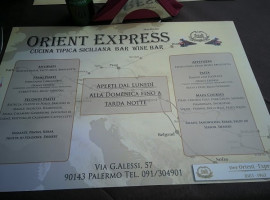 Orient Express menu