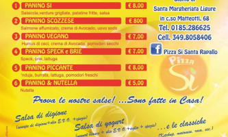 Pizza Sì menu