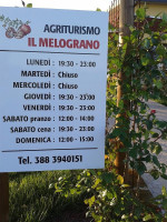 Il Melograno menu