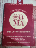 L'or-ma Crescenterie Gallucci menu