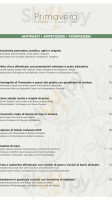 Trattoria Primavera menu