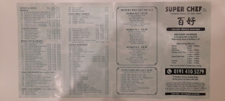 Superchef menu