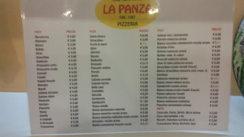 Pizzeria La Panza menu