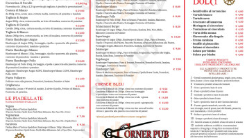 The Corner Pub menu