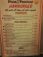 Pizza Passioni menu