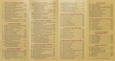 Jubilee Take Away menu