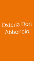 Osteria Don Abbondio food