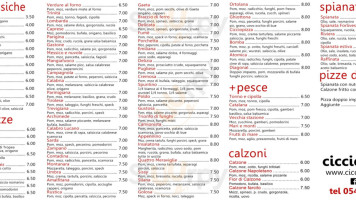 Ciccio Pizza menu