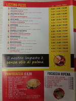 Pizza In Piazza menu