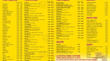 Ristopizza menu