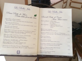 La Bella Ida menu